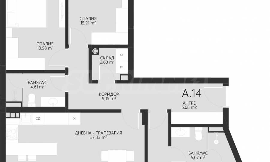Продава 4-СТАЕН, гр. София, с. Лозен, снимка 2 - Апартаменти - 55136145