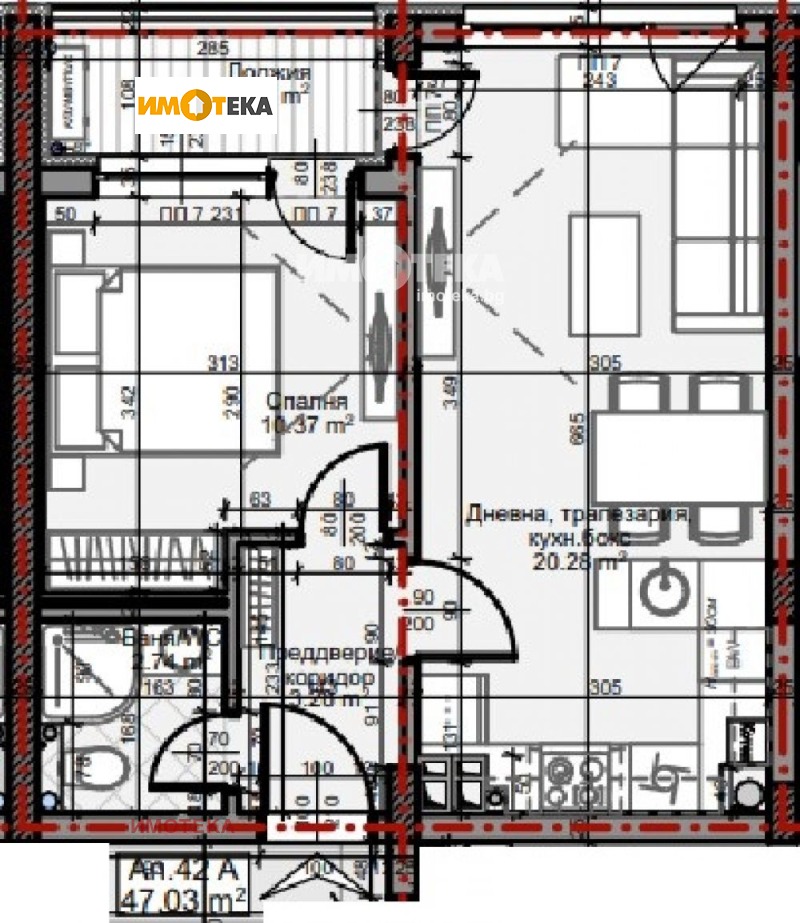 Eladó  1 hálószoba Sofia , Mladost 4 , 54 négyzetméter | 69849767