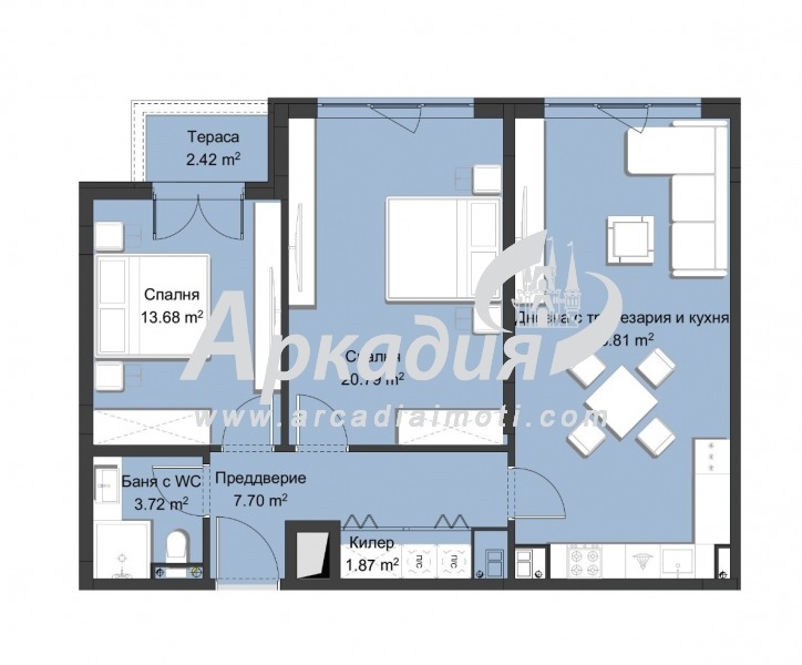 Zu verkaufen  2 Schlafzimmer Plowdiw , Hristo Smirnenski , 111 qm | 10361590 - Bild [2]