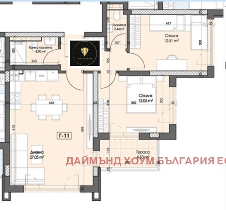 En venta  2 dormitorios Plovdiv , Gagarin , 97 metros cuadrados | 39976129 - imagen [2]
