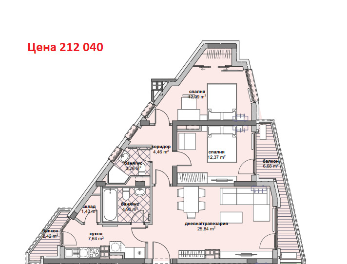 Продава 3-СТАЕН, гр. София, Люлин 6, снимка 5 - Апартаменти - 47107650