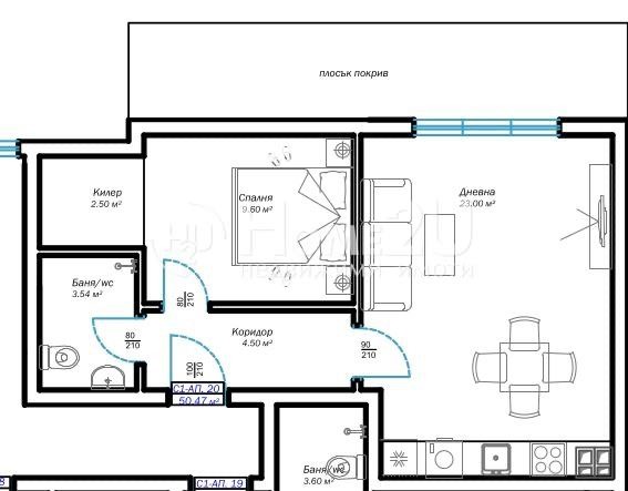 Zu verkaufen  1 Schlafzimmer Warna , m-t Ptschelina , 65 qm | 24520641 - Bild [6]