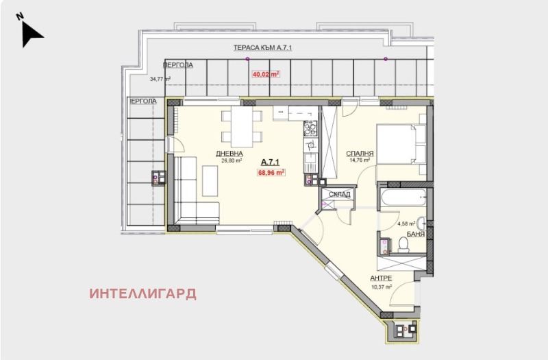 Til salg  1 soveværelse Sofia , Krasno selo , 82 kvm | 63894489 - billede [8]