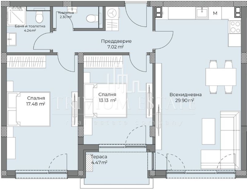 Продава 3-СТАЕН, гр. Пловдив, Остромила, снимка 3 - Апартаменти - 52737286