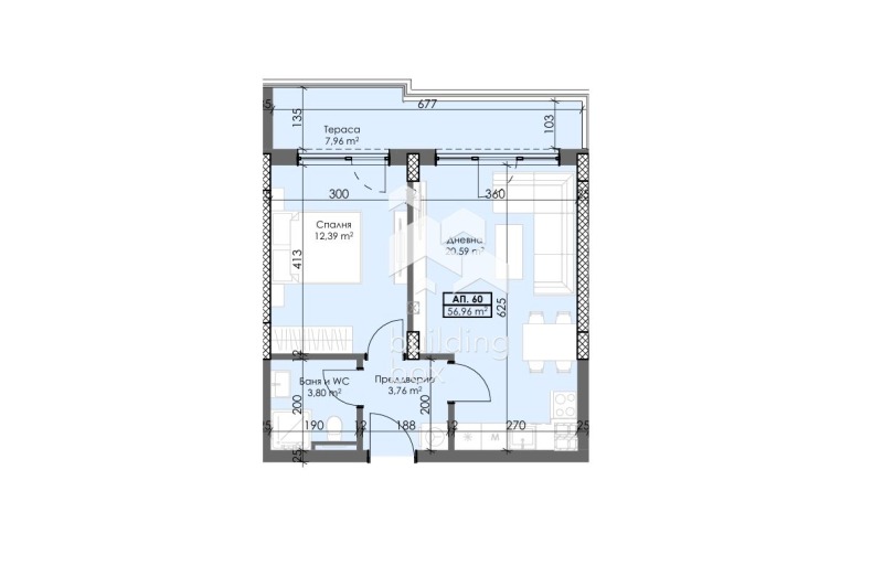 Zu verkaufen  1 Schlafzimmer Plowdiw , Trakija , 67 qm | 20316345 - Bild [8]