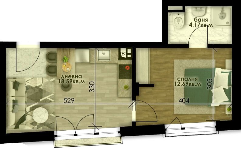 Продава 2-СТАЕН, гр. Пловдив, Остромила, снимка 2 - Апартаменти - 52413543