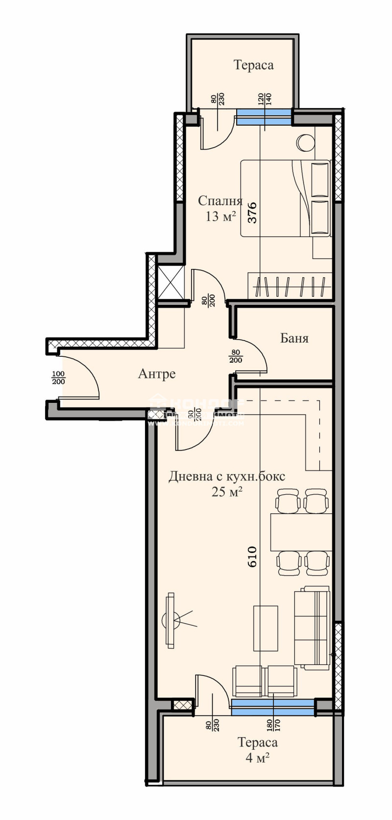 Продава  2-стаен град Пловдив , Център , 74 кв.м | 77534794 - изображение [2]