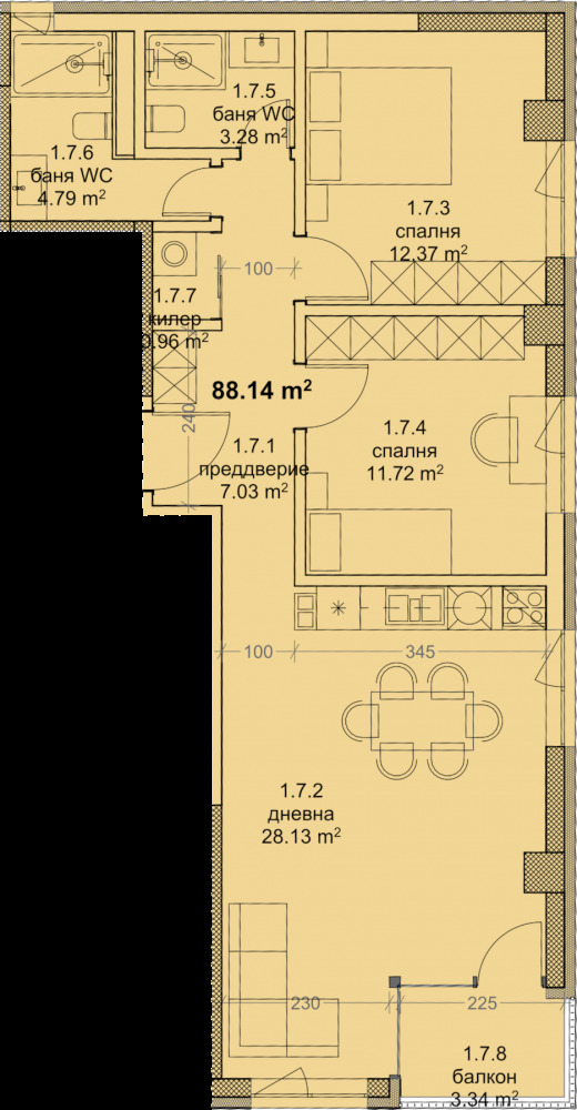 Продава 3-СТАЕН, гр. Варна, Трошево, снимка 4 - Апартаменти - 52153615