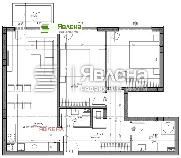 Продается  2 спальни София , Малинова долина , 108 кв.м | 54457760 - изображение [3]