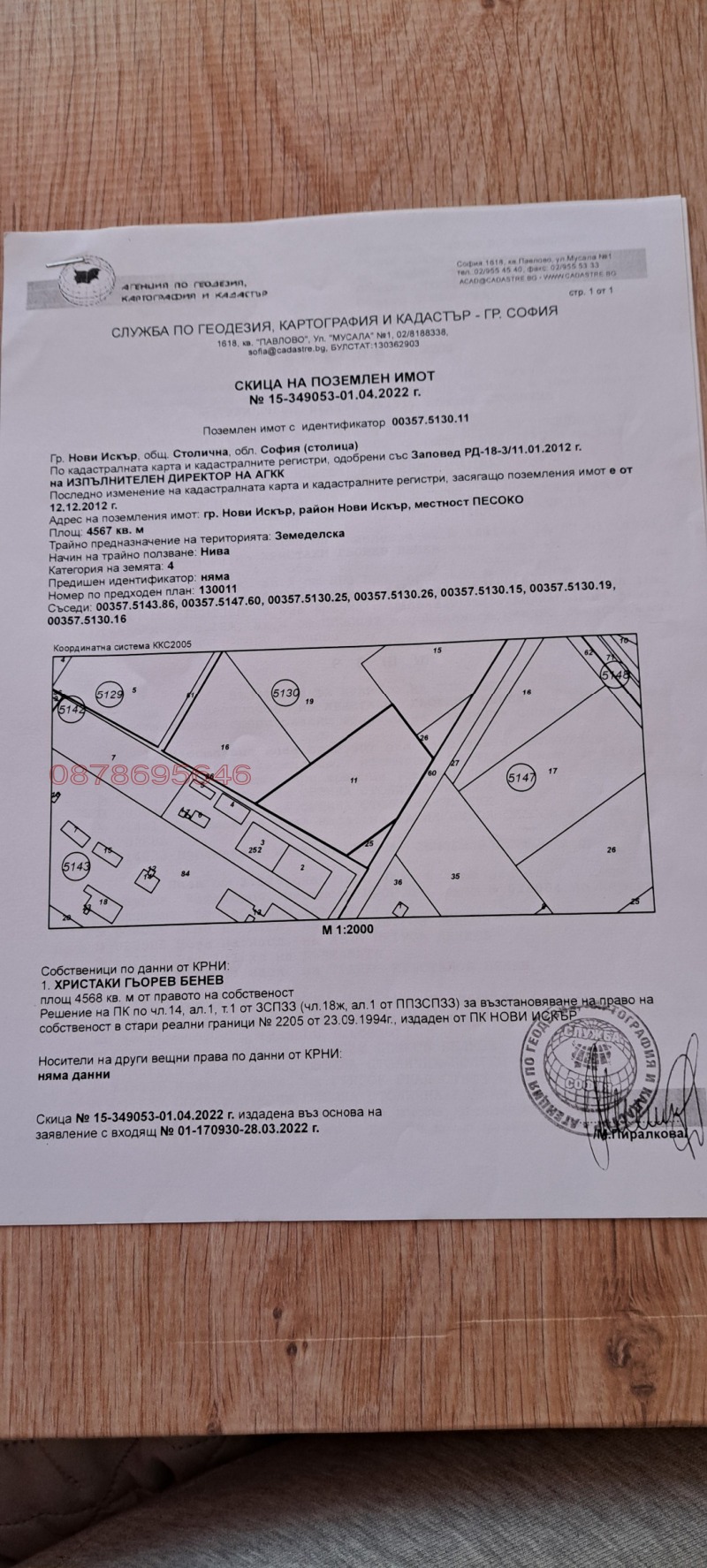 Продава ПАРЦЕЛ, гр. Нови Искър, област София-град, снимка 1 - Парцели - 48724923