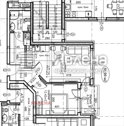 Продается  1 спальня София , Карпузица , 67 кв.м | 65874870 - изображение [2]