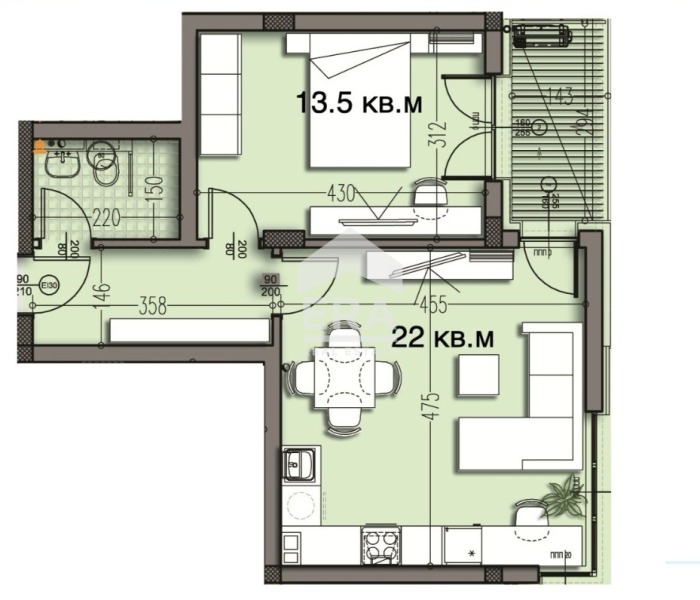 Продава 2-СТАЕН, гр. Варна, Изгрев, снимка 6 - Апартаменти - 56431070