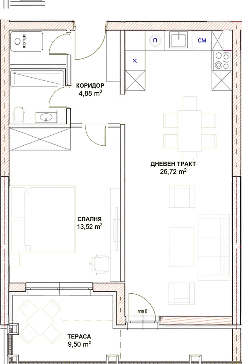 Na prodej  1 ložnice Sofia , v.z.Malinova dolina , 75 m2 | 35728053 - obraz [3]