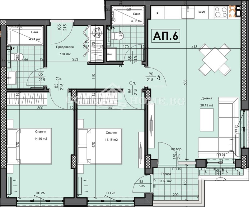 Продава 3-СТАЕН, гр. Пловдив, Гагарин, снимка 2 - Апартаменти - 52688955