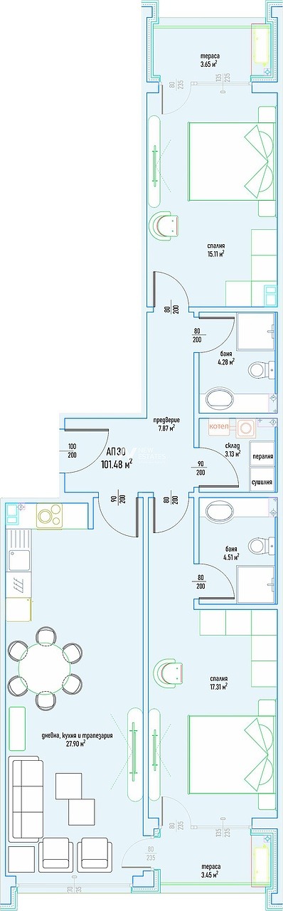 Продава 3-СТАЕН, гр. София, Малинова долина, снимка 6 - Апартаменти - 55463874