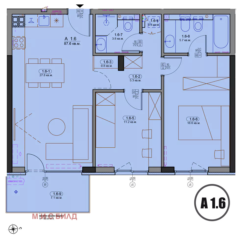 Продава 3-СТАЕН, гр. София, Левски Г, снимка 2 - Апартаменти - 52347402