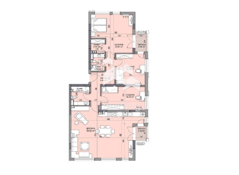 Продается  3 спальни Пловдив , Гагарин , 183 кв.м | 84689116 - изображение [2]