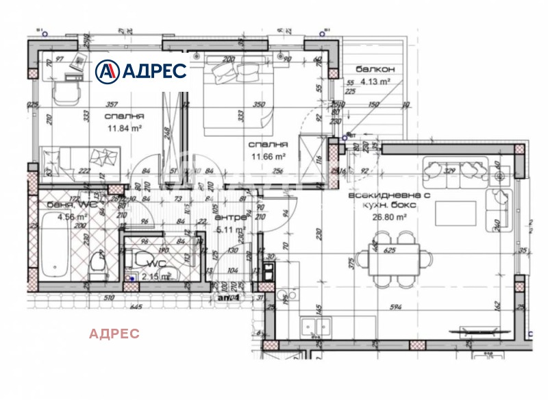 Satılık  2 yatak odası Varna , Vinica , 97 metrekare | 44376447 - görüntü [12]