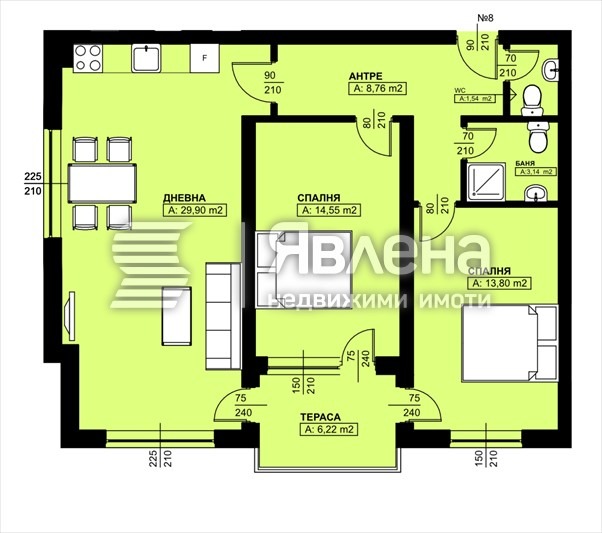 Продава 3-СТАЕН, гр. Благоевград, Широк център, снимка 3 - Апартаменти - 55106070