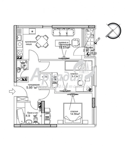 Продава 3-СТАЕН, гр. Пловдив, Център, снимка 5 - Aпартаменти - 47522946