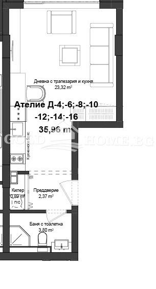 Продаја  Студио Пловдив , Гагарин , 44 м2 | 26322169 - слика [2]