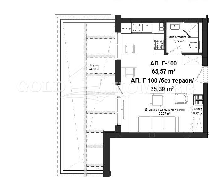 Продаја  Студио Пловдив , Гагарин , 44 м2 | 26322169 - слика [4]