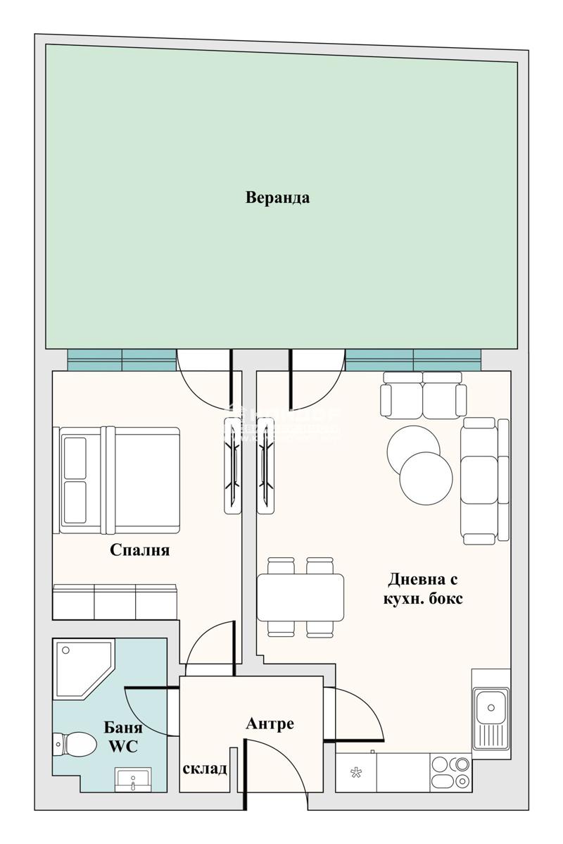 Продается  1 спальня Пловдив , Въстанически , 86 кв.м | 81991730 - изображение [2]