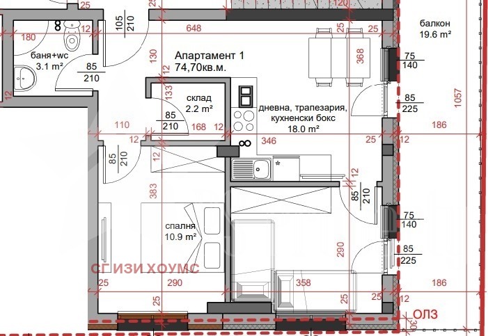Zu verkaufen  2 Schlafzimmer Stara Zagora , Zentar , 96 qm | 94518753 - Bild [3]