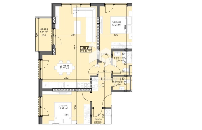Myytävänä  2 makuuhuonetta Plovdiv , Trakija , 123 neliömetriä | 43067364 - kuva [7]