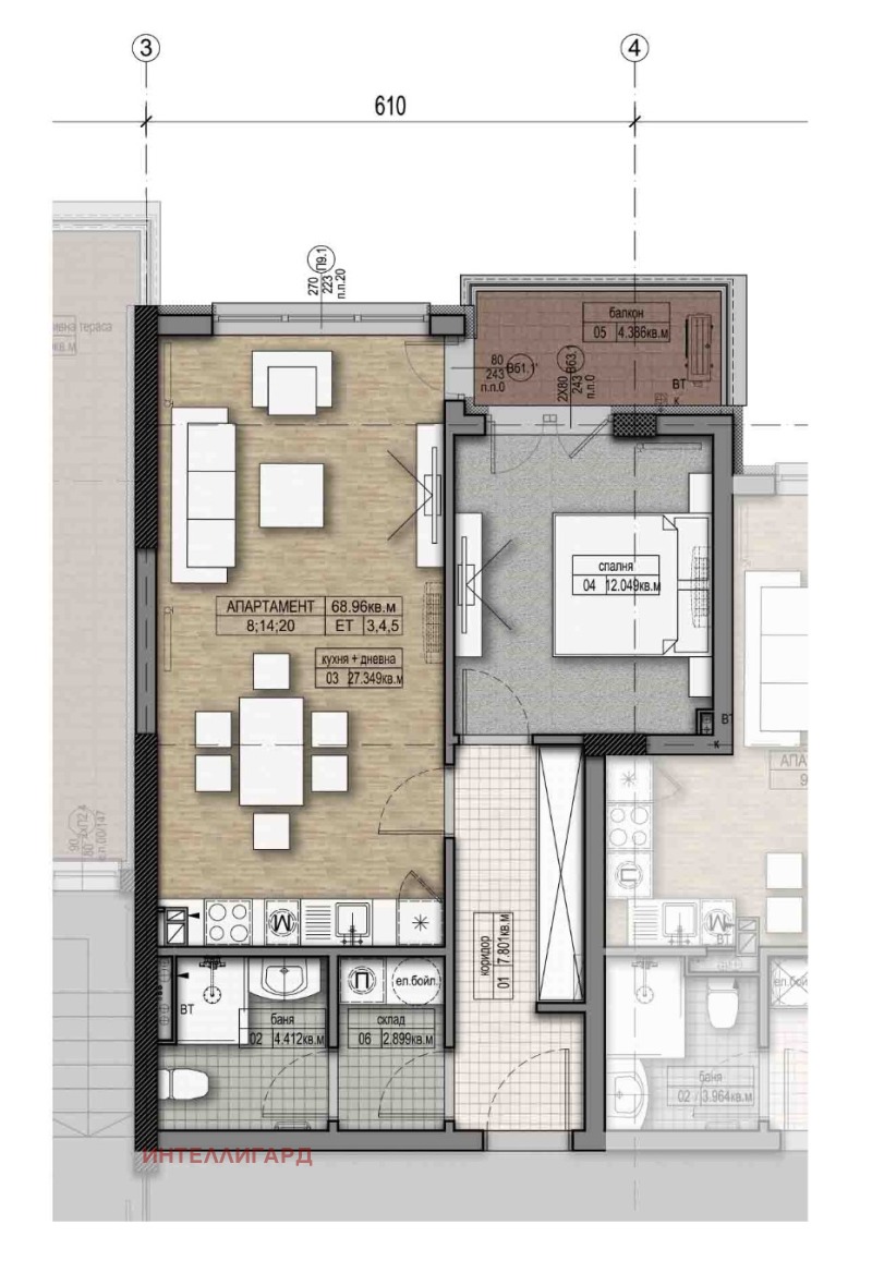 Zu verkaufen  1 Schlafzimmer Sofia , Druschba 2 , 84 qm | 42294313 - Bild [9]