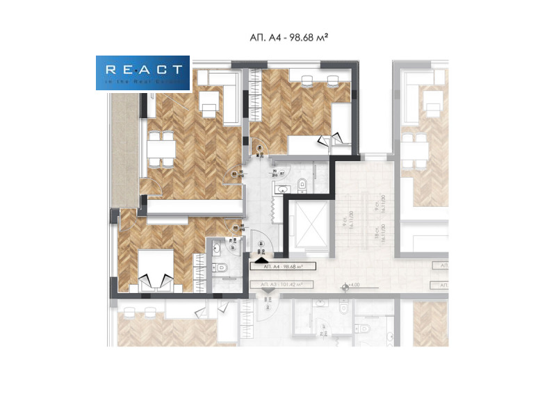 Продава 3-СТАЕН в град София, Люлин 6 - 116 кв.м / 255 200 € » 499 127.82 лв., РЕАКТ