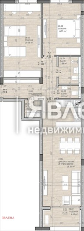 Продава 3-СТАЕН, гр. София, Сухата река, снимка 2 - Aпартаменти - 48789778