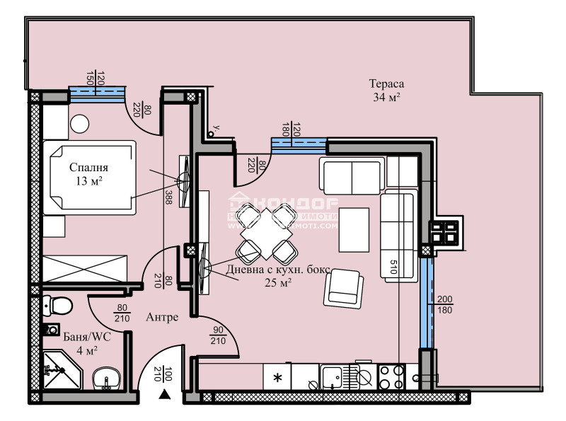 En venta  1 dormitorio Plovdiv , Jristo Smirnenski , 95 metros cuadrados | 83153735 - imagen [2]