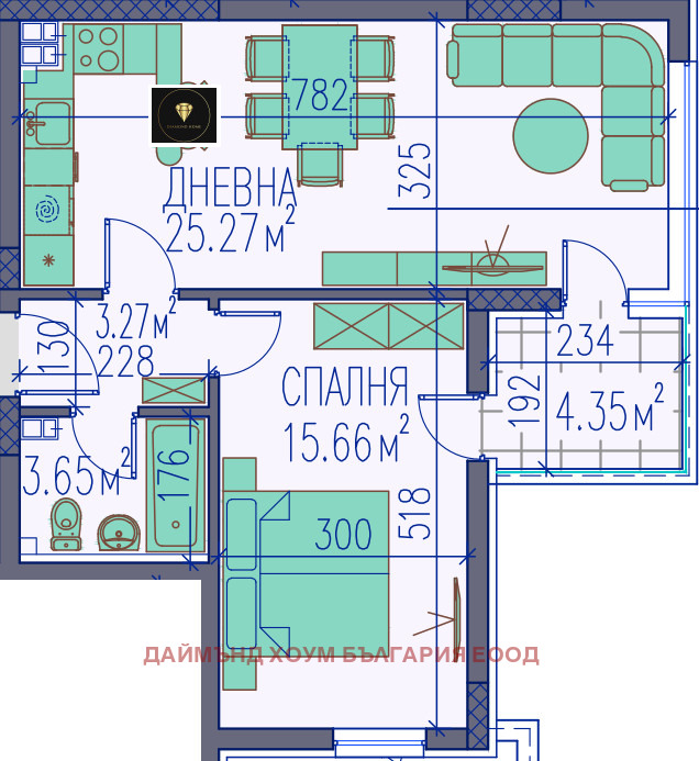 Na prodej  1 ložnice Plovdiv , Trakija , 75 m2 | 81696483 - obraz [2]