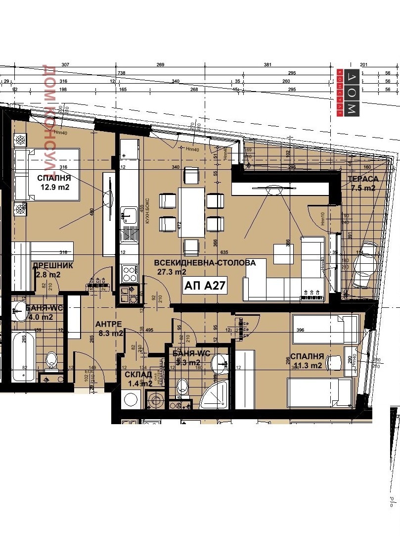 Продава 3-СТАЕН, гр. София, Кръстова вада, снимка 2 - Апартаменти - 47257904