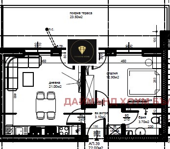 Продава 2-СТАЕН, гр. Пловдив, Коматевски възел, снимка 2 - Aпартаменти - 48570762