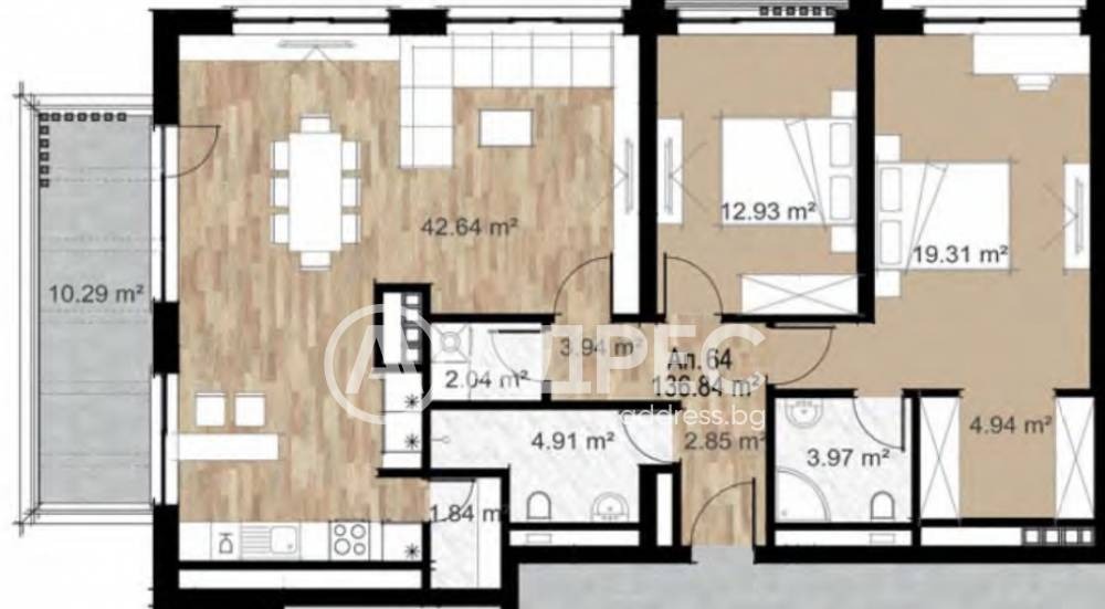Продава 3-СТАЕН, гр. София, Зона Б-5, снимка 3 - Апартаменти - 55483007