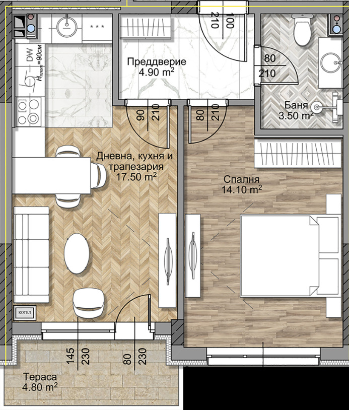 Продава 2-СТАЕН, гр. София, Овча купел 1