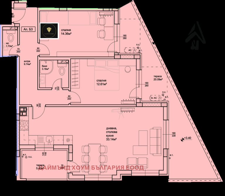 Продава  3-стаен град Пловдив , Пещерско шосе , 132 кв.м | 96978499 - изображение [2]