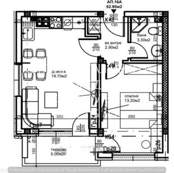 Продава 2-СТАЕН, гр. Пловдив, Остромила, снимка 4 - Апартаменти - 55907462