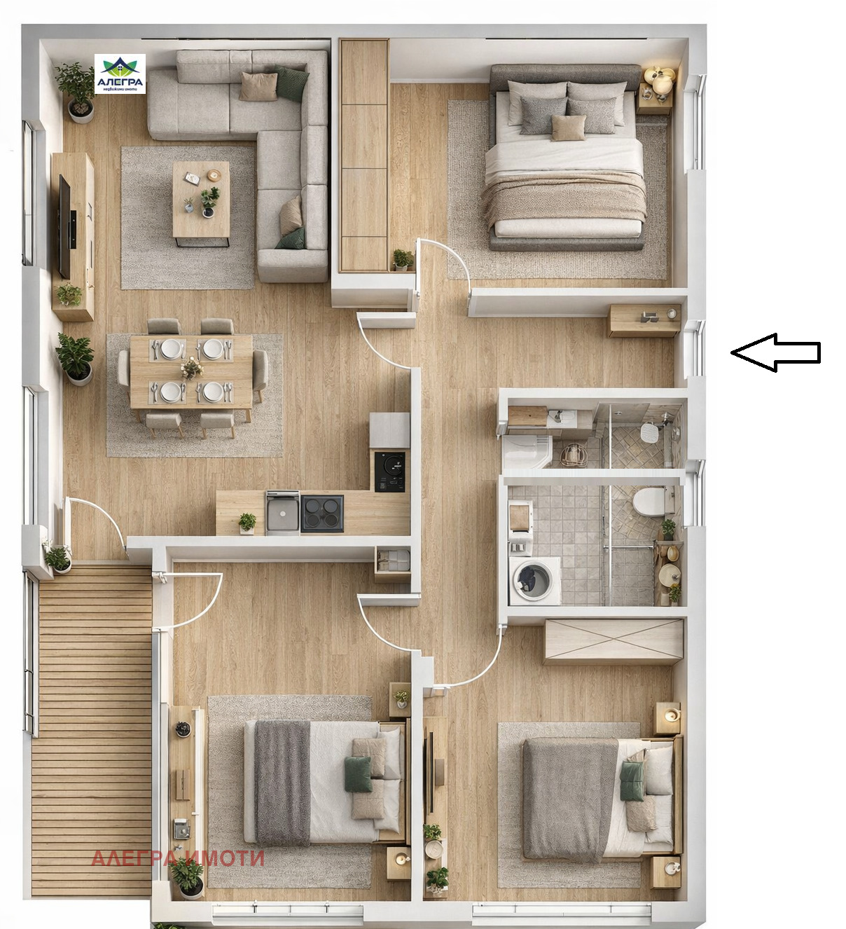 Продава 4-СТАЕН, гр. Пазарджик, Запад, снимка 2 - Апартаменти - 54037735