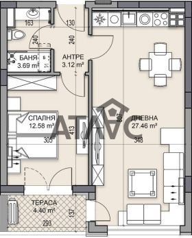 1 υπνοδωμάτιο Καρτσηιακα, Πλοβδηβ