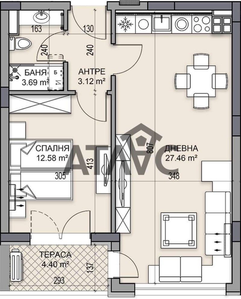 Продава  2-стаен, град Пловдив, Кършияка •  104 200 EUR • ID 70482079 — holmes.bg - [1] 