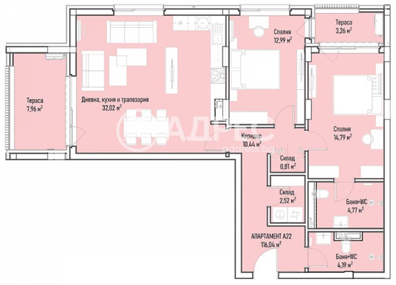 In vendita  2 camere da letto Sofia , Mladost 4 , 144 mq | 51708895 - Immagine [4]