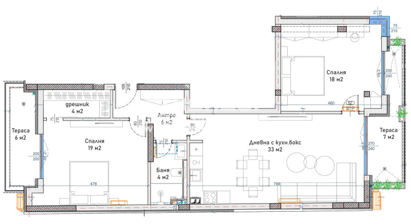 Продава 3-СТАЕН, гр. Пловдив, Кючук Париж, снимка 3 - Апартаменти - 53562002