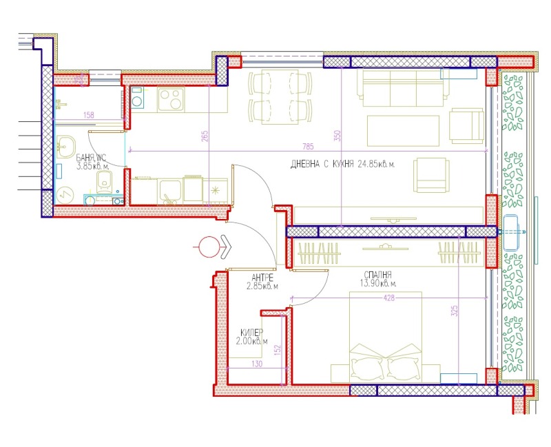 Na prodej  1 ložnice Plovdiv , Otdich i kultura , 74 m2 | 29047088