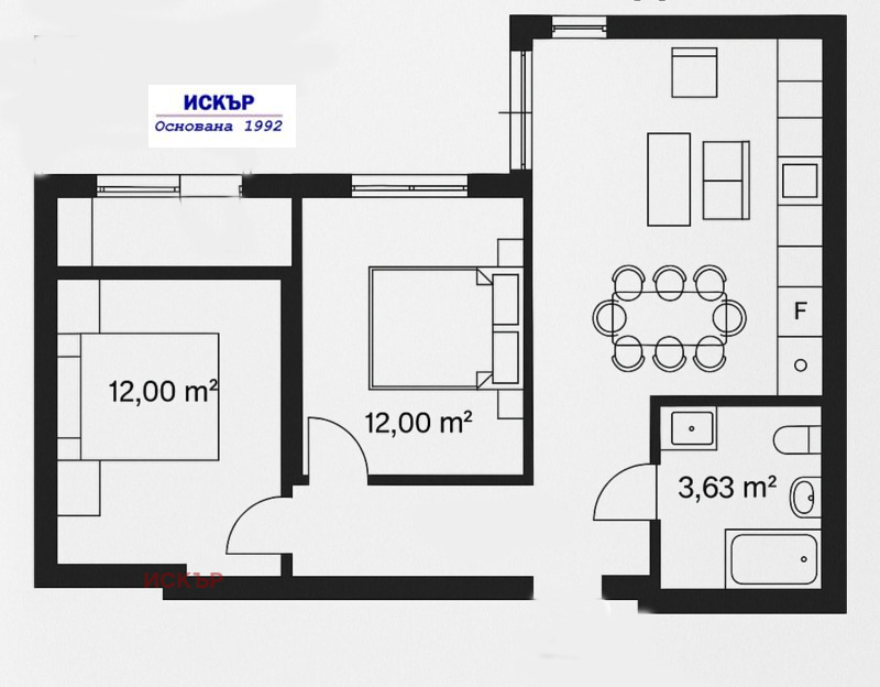 In vendita  2 camere da letto Sofia , Nadegda 2 , 81 mq | 69170244 - Immagine [2]