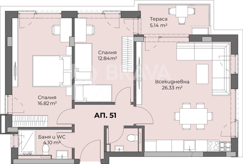 À vendre  2 chambres Plovdiv , Hristo Smirnenski , 109 m² | 82187317 - image [2]