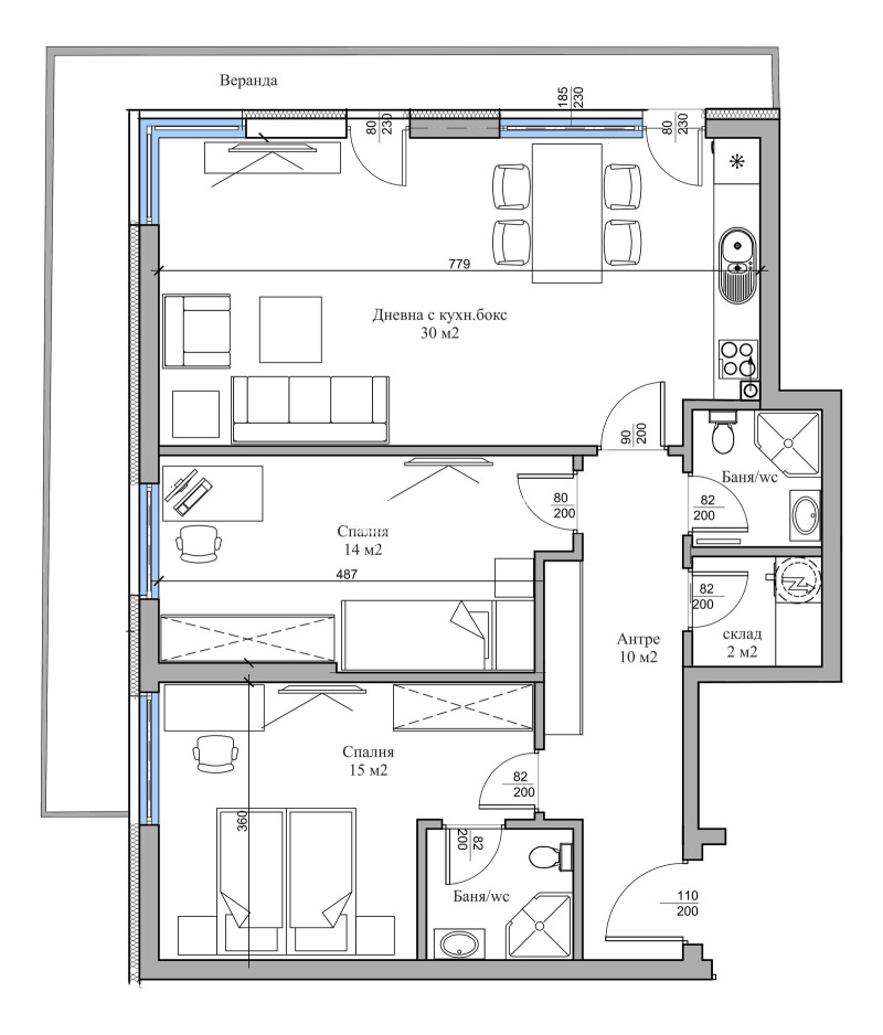 Продава 3-СТАЕН, гр. Пловдив, Христо Смирненски, снимка 2 - Aпартаменти - 47981663