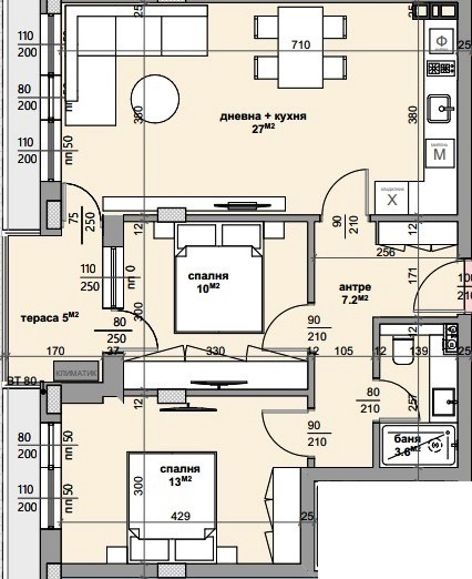 Na prodej  2 ložnice Stara Zagora , Železnik - iztok , 89 m2 | 64416947 - obraz [2]